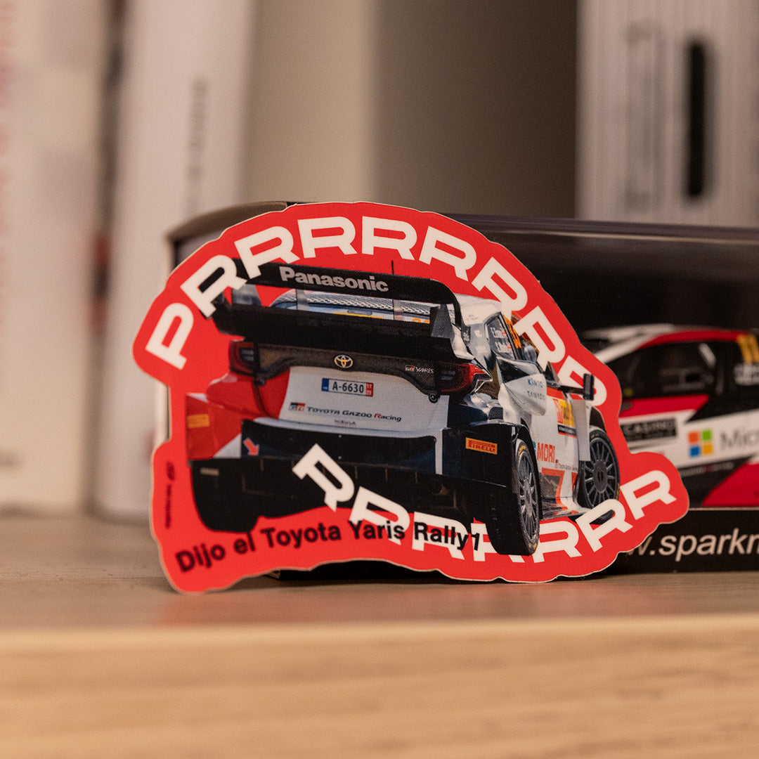 PRRRRRRRR dijo el Yaris Rally 1 | Pegatina roja | 9x6 cm