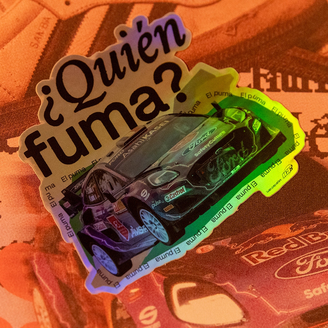 ¿Quién fvma? El Puma 2022 | Pegatina holográfica | 8x9 cm