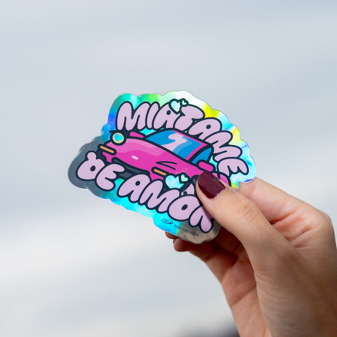 Miátame de amor // Sorry tengo traumiatas | Pack de 2 pegatinas